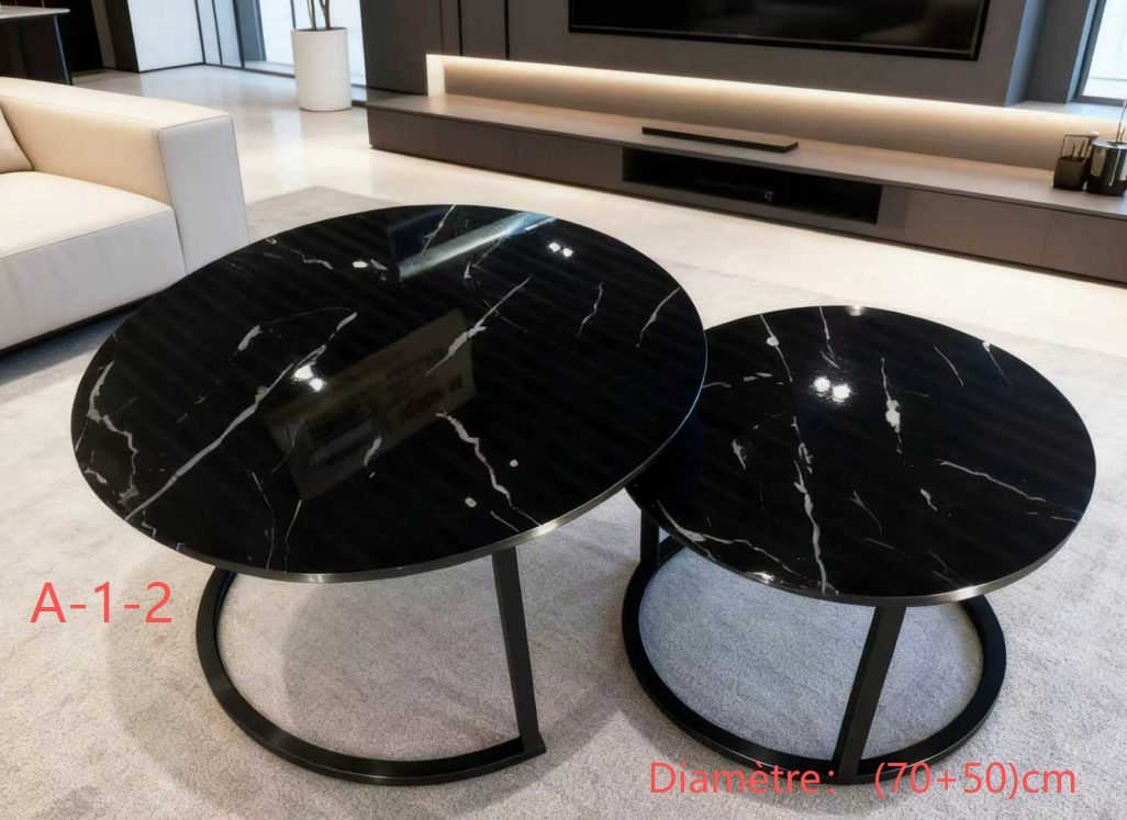 Table Centrale 2 en 1 – Design Noir Moderne & Élégant